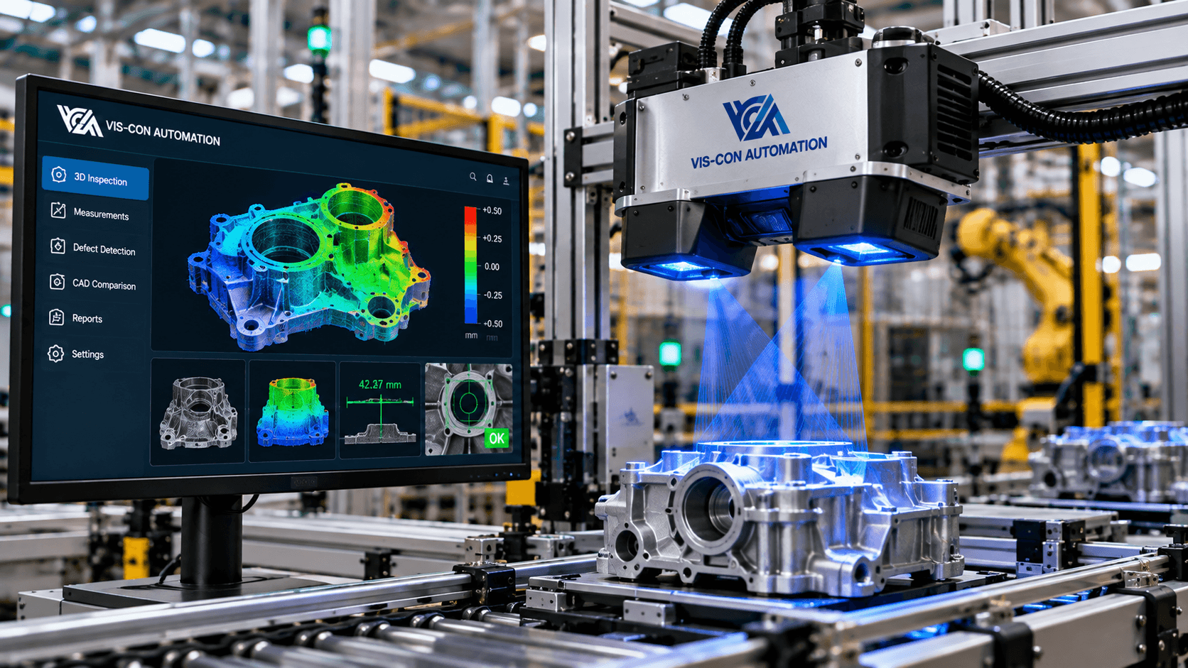 3D Vision Inspection Systems engineering in operation