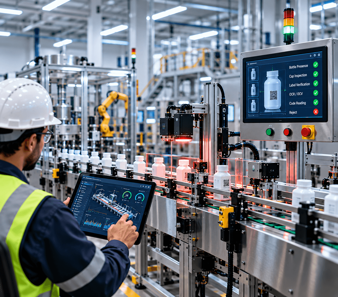Industrial Automation engineering in operation